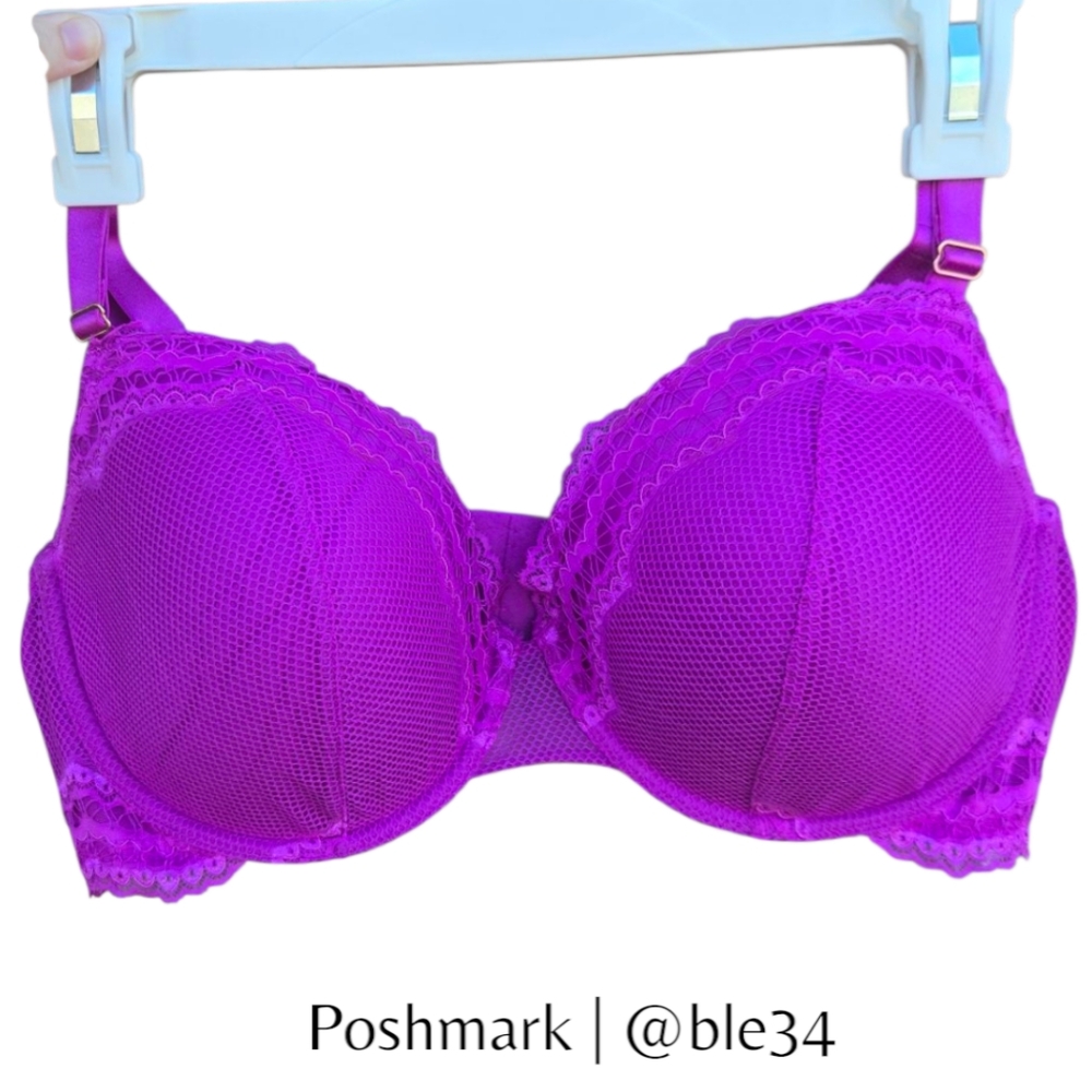 Savage X Fenty Lightly Lined Lace Purple Bra